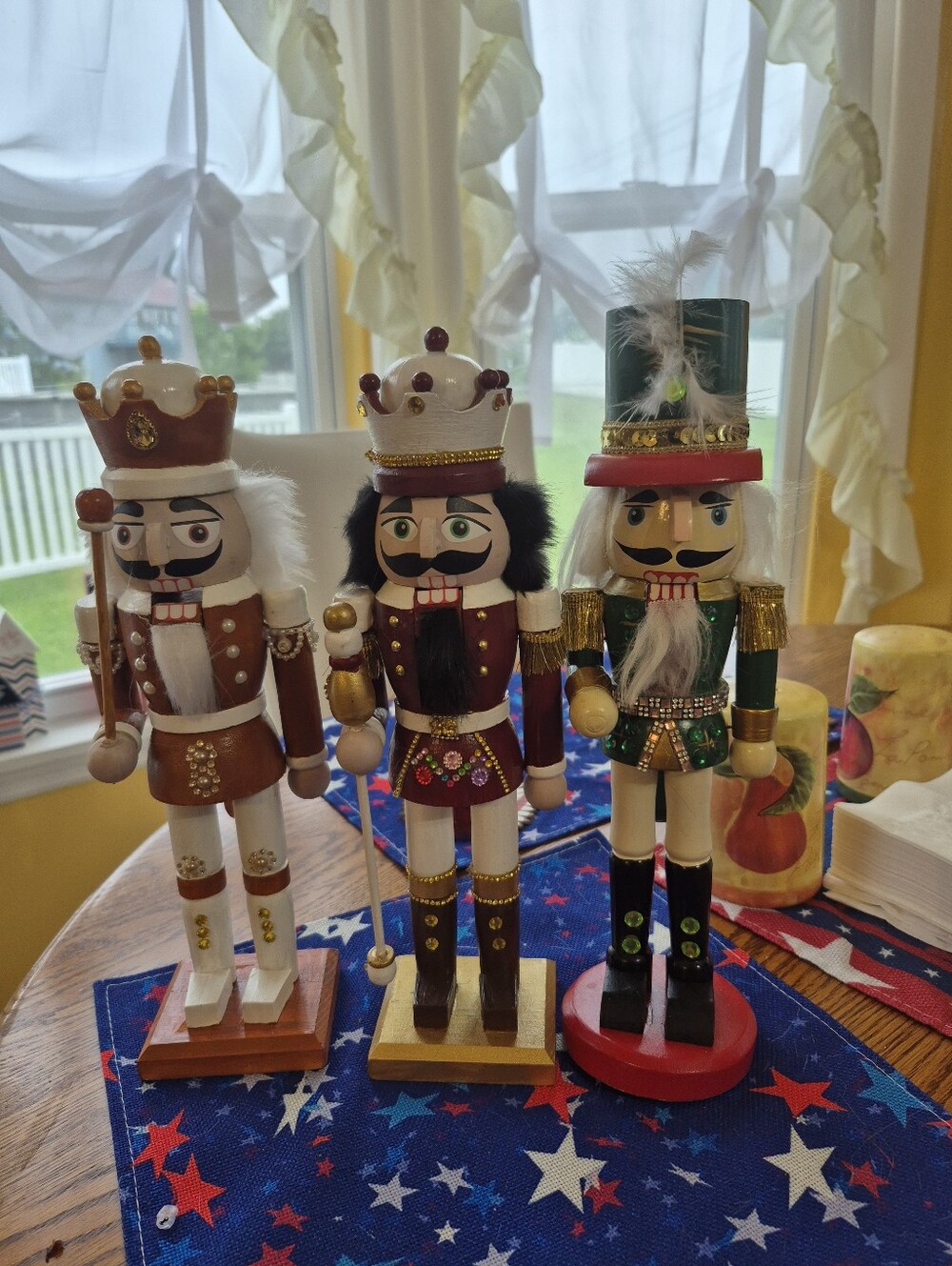 Holiday Nutcracker Figurine Set - Assorted Brown, Burgundy, Green